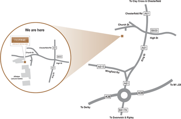 map of Alfreton